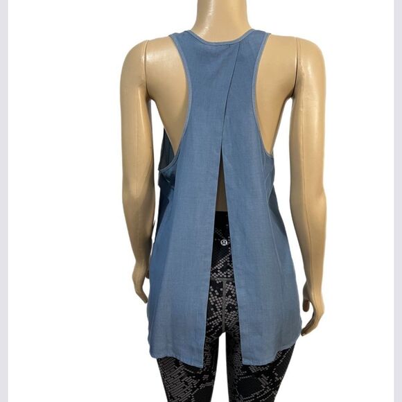 Lululemon Athletica All Tied up Tank Top Tencel New with tags size 8 blue - Picture 5 of 7